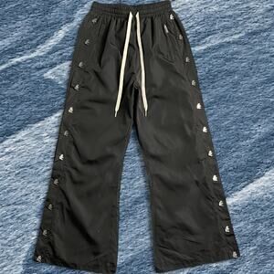 Hellstar Waxed Nylon Button Pants Men Medium